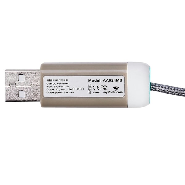 6V myVolts erstatningsstrømadapter kompatibel med Sony XDR-S41D DAB-radio Ripcord USB