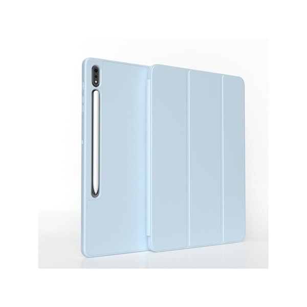 Kotelo Samsung Galaxy Tab S7 Plus/S8 Plus -tableteille, magneettinen, putoamista estävä, vaaleansininen