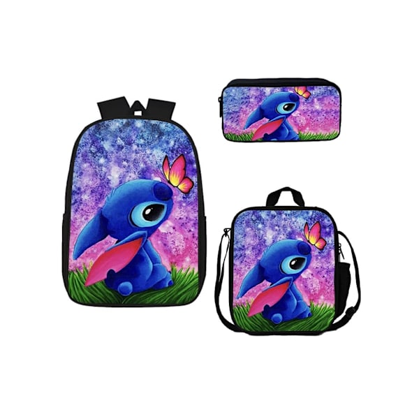 Stitch Student Ryggsekk Tredelt Sett 17 Tommer12