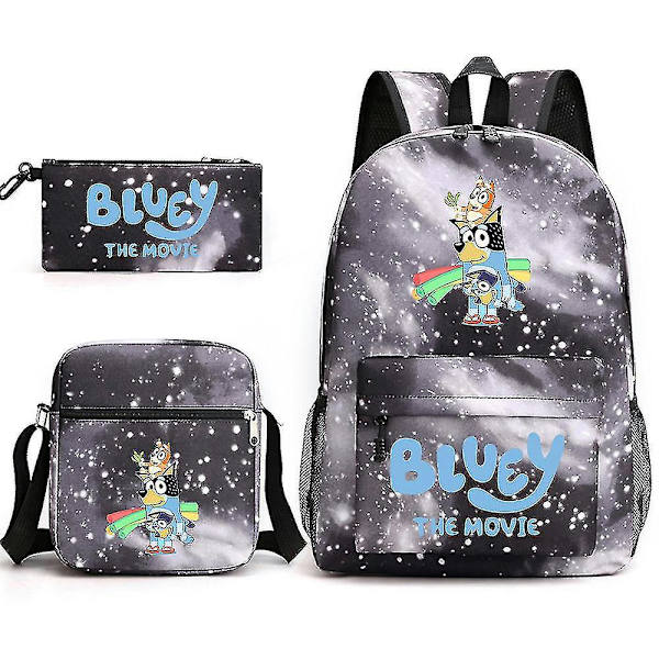 Bluey Tredelad skolväska ryggsäck Starry Black  1
