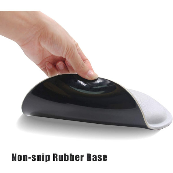 Ergonomisk tastaturmusematte med gel håndleddsstøtte, grå