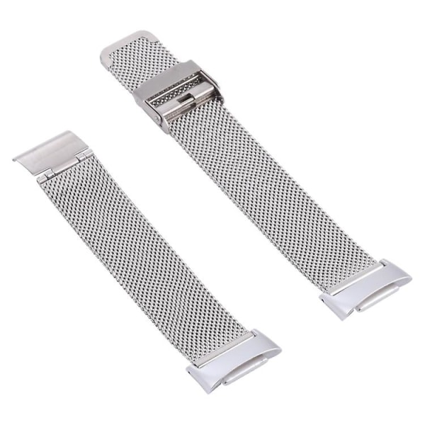 Til Fitbit Charge 5 Milan Steel Double Buckles Strap Watch Band Silver