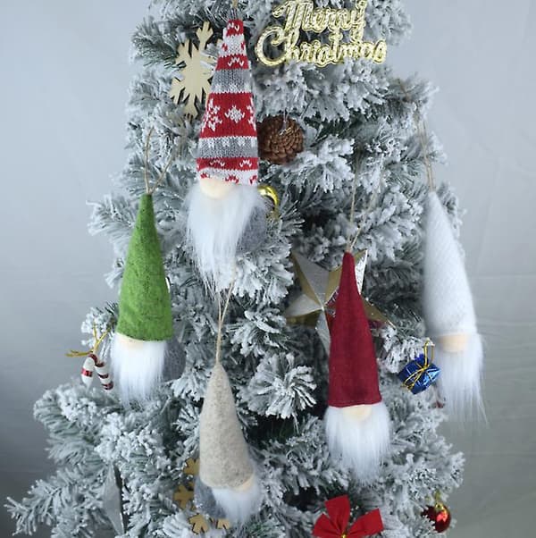 5 st Gnome Dwarf prydnad hängande ansiktslös docka plyschleksak Halloween jul Type 1