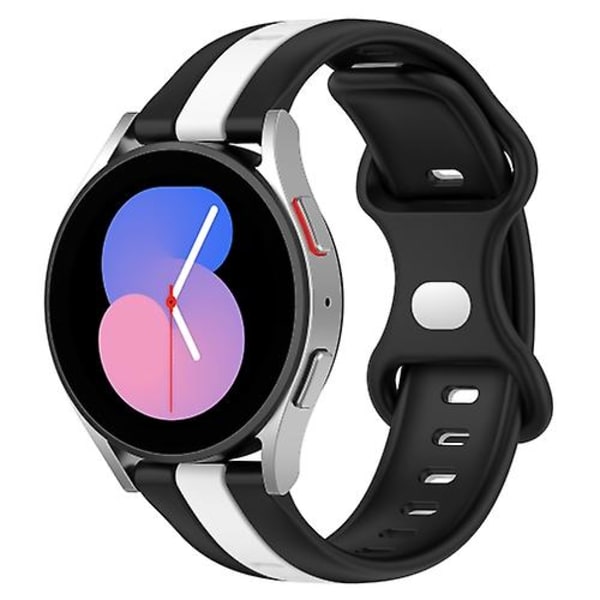 För Garminmove Luxe 20 mm Butterfly Spänne Tvåfärgat watch Black-White