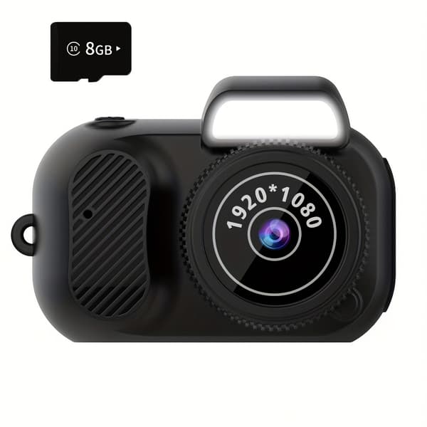 Digitalt Kamera Mini Bærbart Kamera Hd 1080P Med 8 Gb