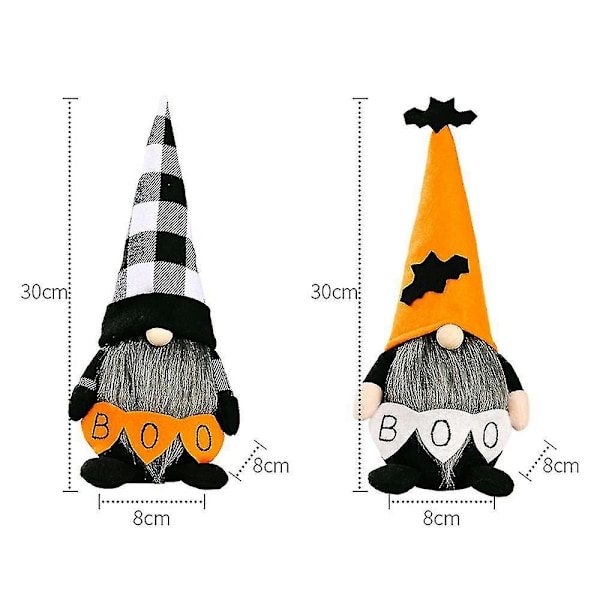 Faceless Gnome Swedish Dwarf Plysch Leksak Stående Fylld Docka Present Dekor Prydnader Bat Hat