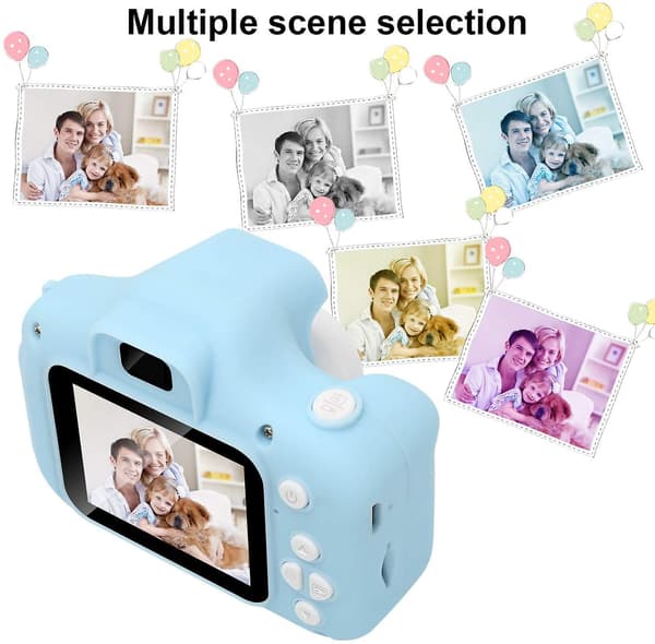 Børne kamera, Mini genopladeligt digitalt kamera til 3-8 år drenge piger blue