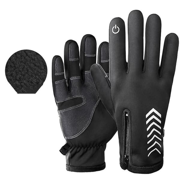 Herre Varm Touchscreen Handsker Fuld Finger Handsker Vinter Udendørs Ski Vanter XL