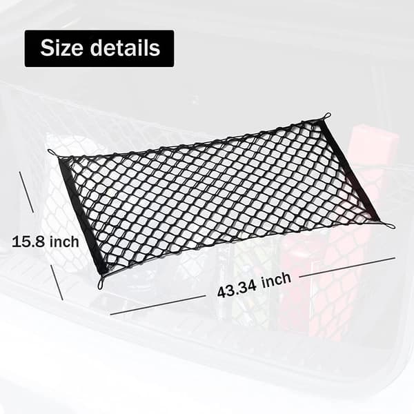 2 Pakker Heavy Duty Cargo Net Strækbar. Justerbar Elastisk Bagagerum