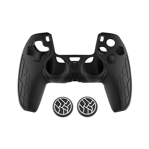 Etui til PS5-controller med 2 joystick-hætter, sort