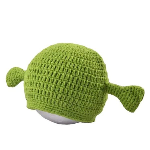 Unisex Vinter Strikket Lue Hette Cosplay Dome Cap Shrek For Kvinner Menn