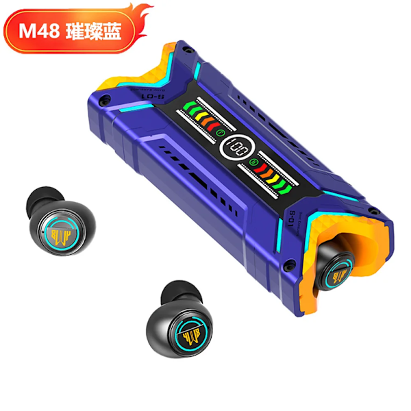 Langattomat True Wireless Bluetooth -kuulokkeet M48 Mecha Gaming TWS Melunvaimennus Pieni Viive Korvassa Bluetooth
