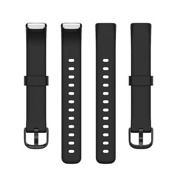 For Fitbit Luxe Silicone Colour Buckle Watch Band Black