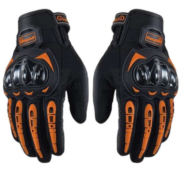 Touch Screen Motorcykel Handsker Motorcykel vanter Knuckle Protection Outdoor Orange XL