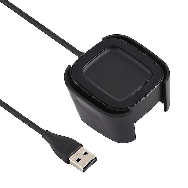 Til Fitbit Versa 2 Oplader Opladningsdock Base Stand Holder Med 1m Ladekabel (sort)