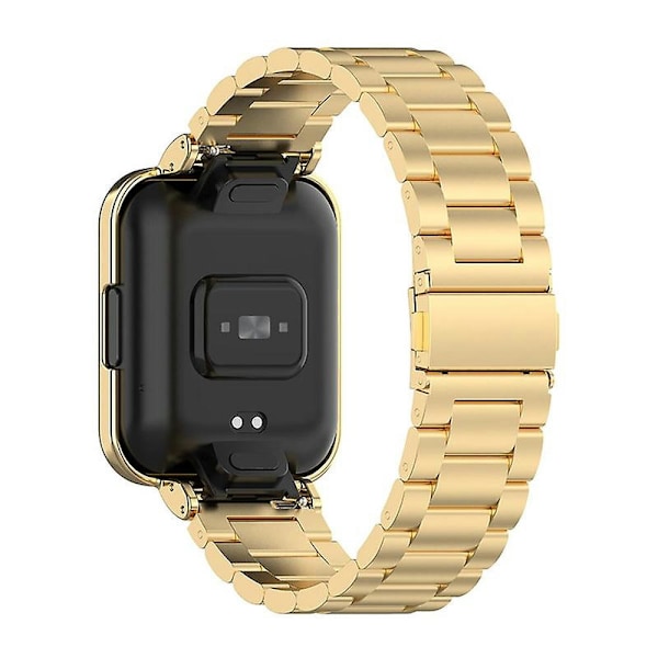 För Xiaomi Redmi Watch 2 Lite Metall Tre Pärlor Armband+Klockfodral Gold