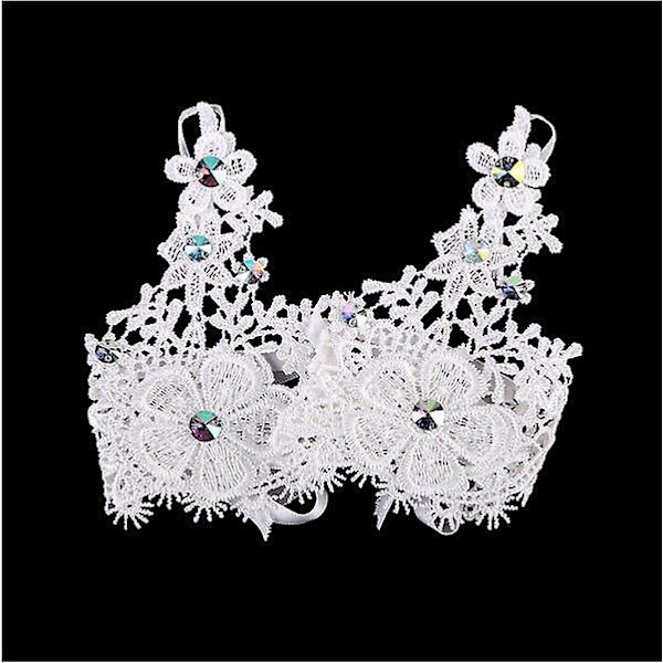 Beaded Lace fingerløse hansker bryllup brude hansker