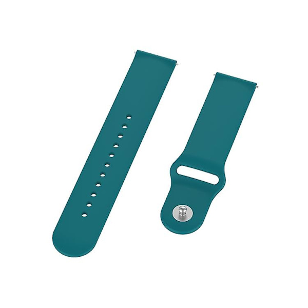 Til Garmin Vivomove 3s / 4s 18 mm omvendt spænde silikone urbånd Official Green