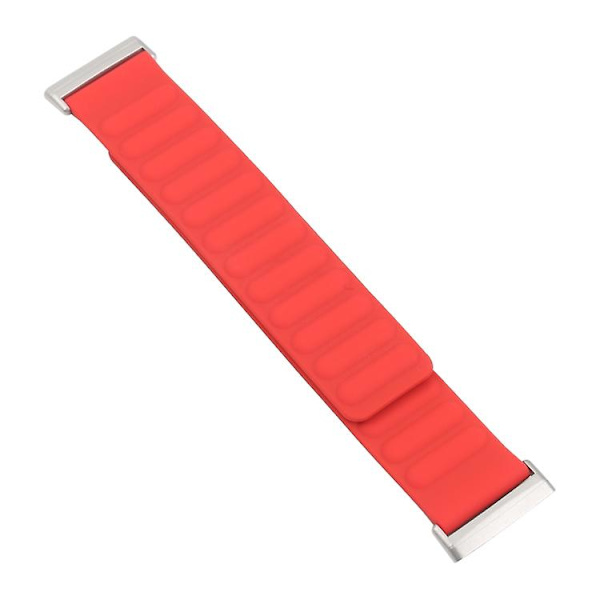 Til Fitbit Versa 4/3/Sense 2 20mm magnetisk silikoneurrem Red