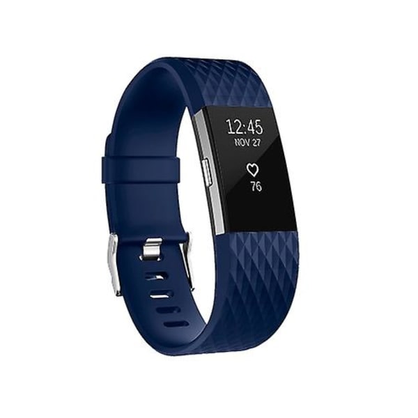 Timanttikuvioitu säädettävä watch ranneke Fitbit Charge 2:lle Aqua Blue