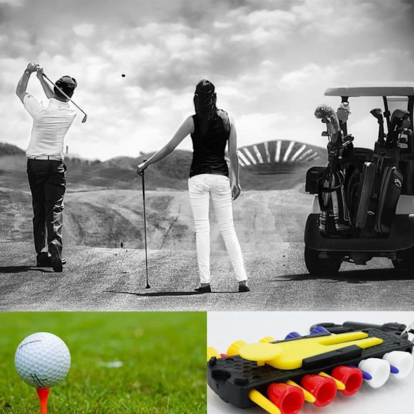 Muovigolfiteet -setti golfpallomerkkien ja lyijykynän kanssa - Golfharjoitteluteet