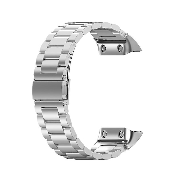 För Garmin Forerunner 35 / 30 Universal Three Beads Rostless Steel Watch Band Silver