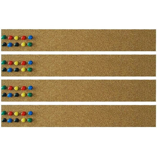 Korktavla remsset 4 stycken, 2 x 15 tum, kontor, skola, hem semesterdekor