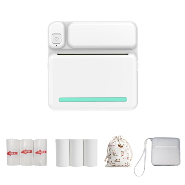 Kannettava Bluetooth-lämpötulostin 57 mm Android- ja iOS-puhelimille, sininen
