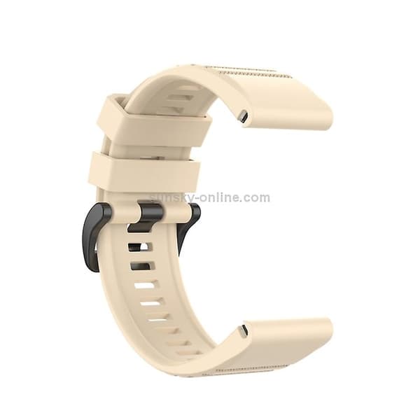 Til Garmin Fenix ​​6 22mm Smart Watch Quick Release Silicon Watch Band Beige