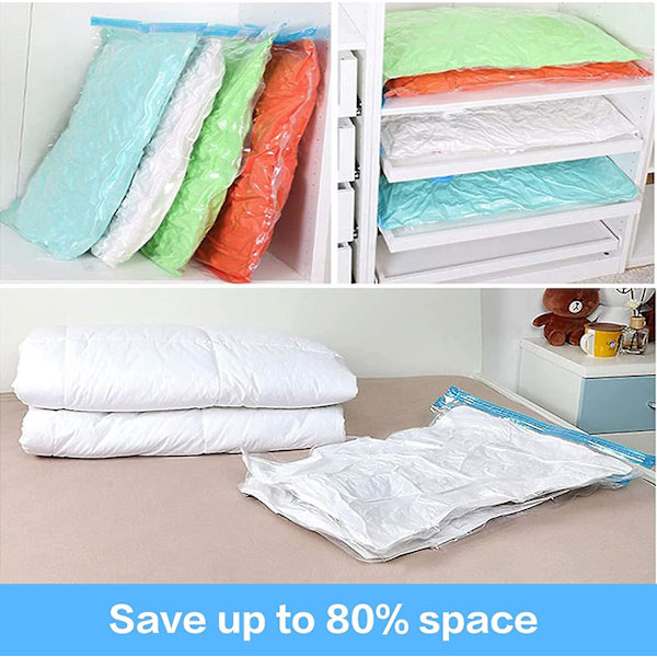 Resor Space Saver-väskor, 4-pack Roll Up Återanvändbar Travel Space Saver Vacuum