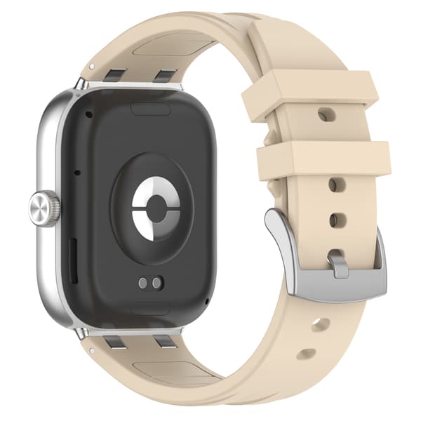 Stropp for Xiaomi Band 9 Pro/Band 8 Pro, ensfarget silikonstropp (Starlight)