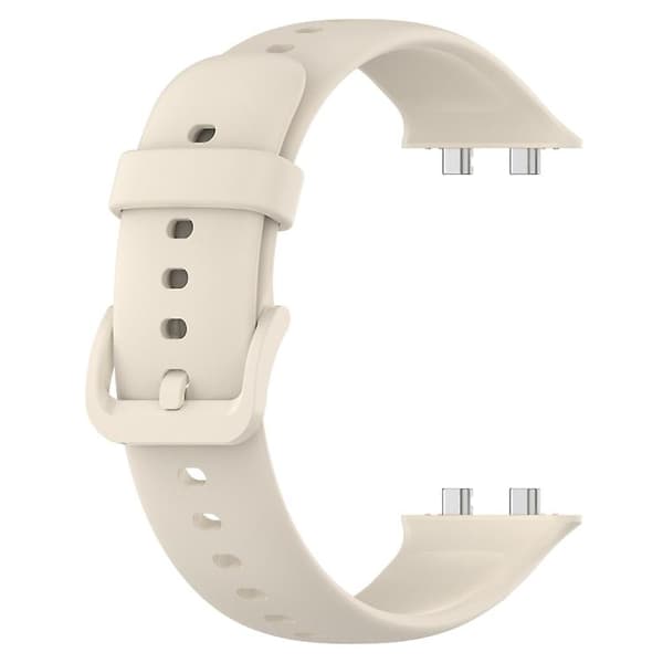 Til Oppo Watch 3 Solid Color Soft Silikone Watch Band Creamy White