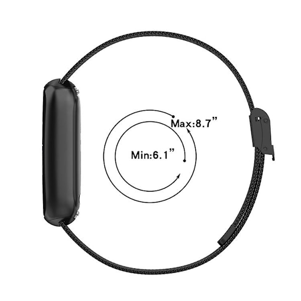Fitbit Luxe -kiinnitettävä watch Black