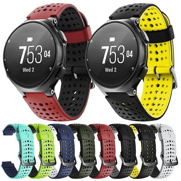 For Garmin Forerunner 220 tofarget silikonklokkerem Army Green Black