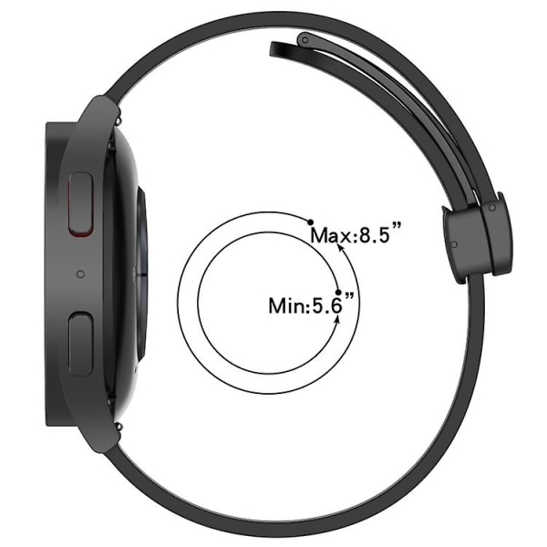För Garmin Vivomove Sport 20mm Enfärgad Magnetlås Silikon Armbandsrem MVM Pink