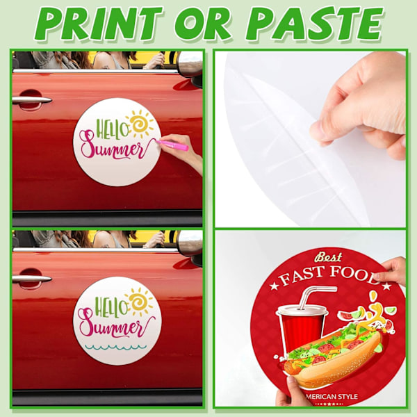 Pakke Blanke Bilmagneter Magnetisk Bilmagnet Sæt Bumper Sticker Ark