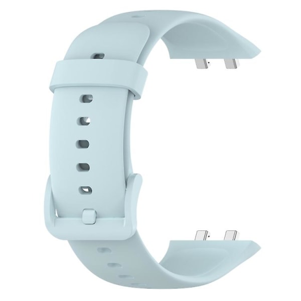 För Oppo Watch 3 Pro Solid Color Soft Silicone Watch Band Light Blue