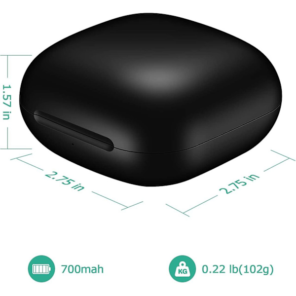 Byte av case Kompatibel med Powerbeats Pro med Bluetooth parningssynkroniseringsknapp och 700 mah inbyggt batteri (inklusive Power Beats-hörlurar