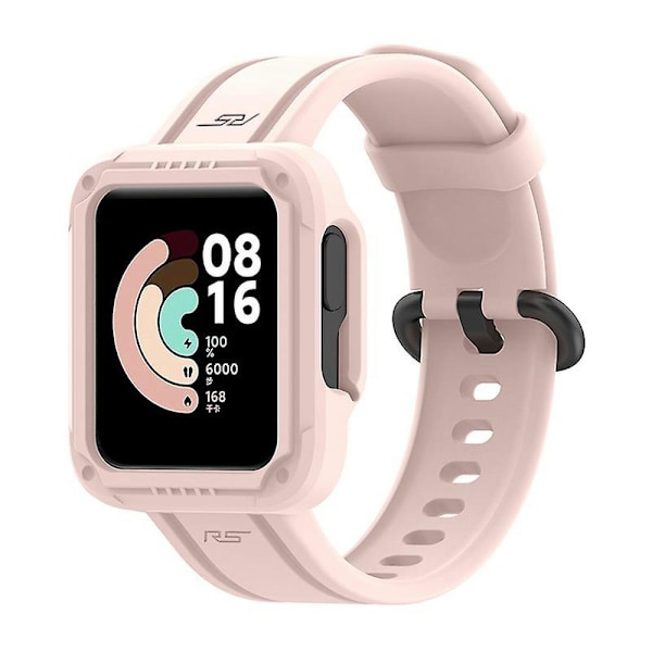 Xiaomi Redmi Watch/redmi Watch 2/mi Watch Lite/mi Watch Lite 2 älykellohihna pehmeä silikoni ranneke kellokuorella Pink