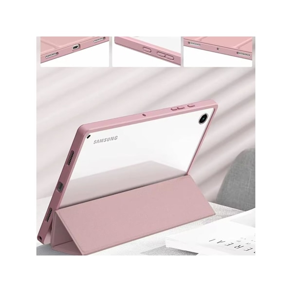 Crystal Folio-deksel til Samsung Galaxy Tab A9 8.7 Rosa