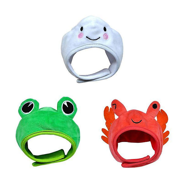 Rolig katthatt Söt krabba Groda Pet Hatt Valp Katt Dress Up Kostym Jul Cosplay Varma huvudbonader Härlig stil red1 L