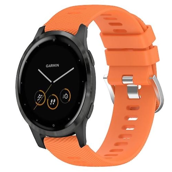 För Garmin Vivoactive 4s 18 mm enfärgad watch Orange
