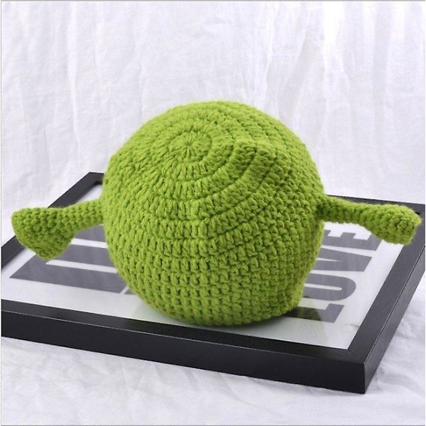 Unisex Vinter Strikket Lue Hette Cosplay Dome Cap Shrek For Kvinner Menn