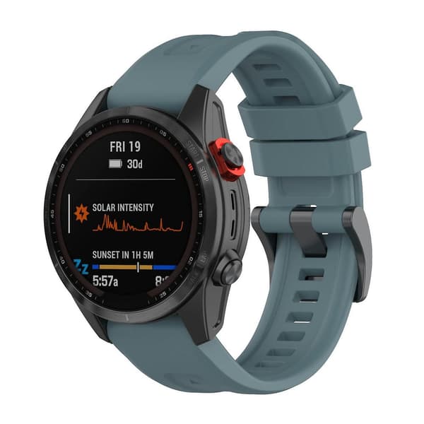 22mm Quick Release Silikone Rem Til Garmin Fenix 7 Navy Blue