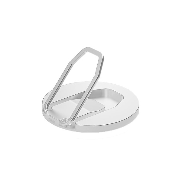 Universell CD-mönster metall mobiltelefon trådlös laddare ringhållare 360∼Rotation Finger Ring Stand Silver