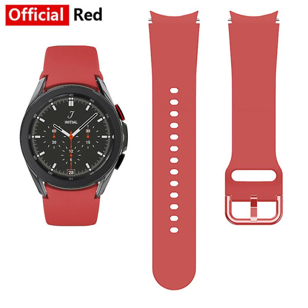 Silikonrem for Samsung Galaxy Watch 5/4 44mm 40mm Galaxy4 Classic 46mm 42mm Sportklokkereim Armbånd Galaxy Watch 5 Pro 45mm official Red watch 4 classic 42mm