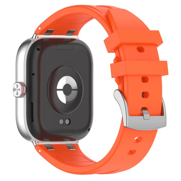 Stropp for Xiaomi Band 9 Pro/Band 8 Pro, ensfarget silikonstropp (oransje)