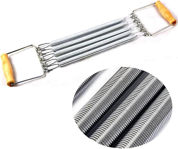 Spring Chest Expander,bröstexpanderare|armträning,bröstexpanderare med 5 metallfjädrar,bröstpuls