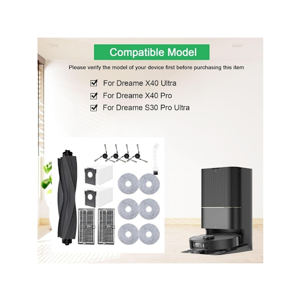 Tillbehörssats för Dreame X40 Ultra Complete / X40 Robotdammsugare