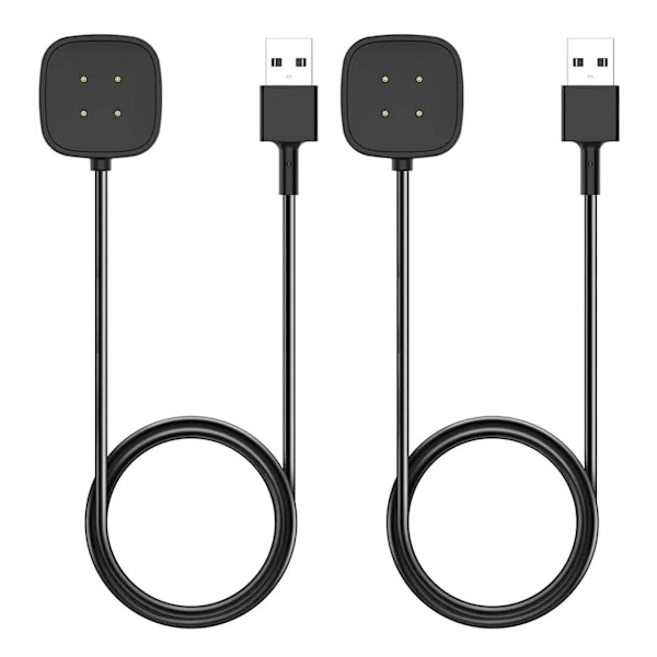 Oplader til Fitbit Sense/Sense 2/Versa 3/Versa 4, USB-opladerkabel (3,3ft/1m) (2)